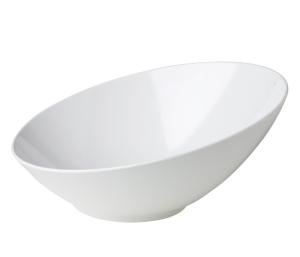 Schaal Melamine schuin wit - 21cm