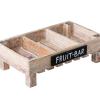 Kratje mangohout 3-vaks  met beschrijfbaar krijtbord