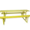 Klaptafel van bankenset geel