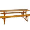 Klaptafel van bankenset oranje