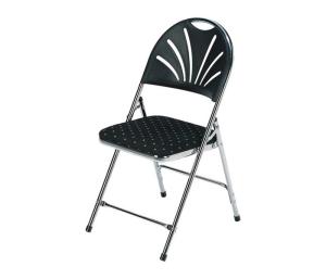 Klapstoel gestoffeerd - zwart