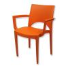 Stoel June oranje met armleuning