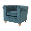 Fauteuil Malibu Velours - Turquoise