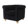 Fauteuil Malibu Velours - Zwart