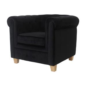Chesterfield fauteuil Malibu zwart