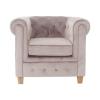 Fauteuil Malibu Velours - Zilvergrijs
