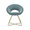 Fauteuil Abby Velours - Turquoise