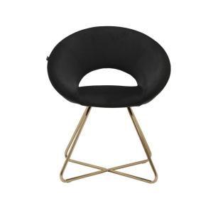Fauteuil Abby Velours - Zwart