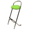 Barkruk chroom met hoes lichtgroen