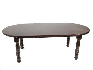 Stamtafel ovaal donker 220x110cm