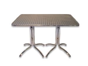 Tafel aluminium 120x80cm