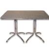 Dinertafel aluminium 120x80cm