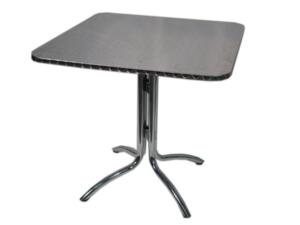 Dinertafel aluminium 80x80cm