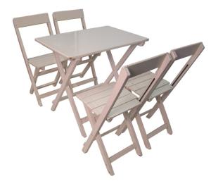 Klaptafel Bistro wit met 4 stoelen - 'Festival kwaliteit'