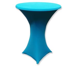 Statafel met rok lichtblauw