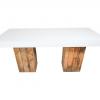Dinertafel White & Wood - 180x80cm