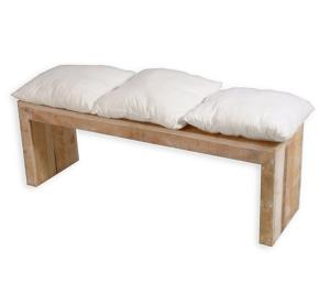 Bank steigerhout zonder rugleuning 3-zits