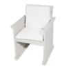 Fauteuil steigerhout wit