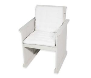 Fauteuil steigerhout wit