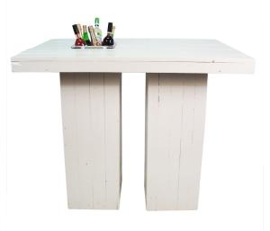 Statafel steigerhout wit 130x90cm met koelbak