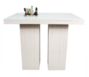 Statafel steigerhout wit 130x90cm met koelbak