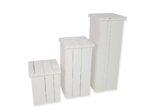 Zuilenset steigerhout wit