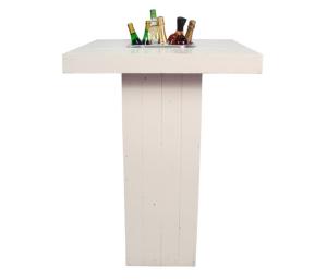 Statafel steigerhout wit 80x80cm met koelbak
