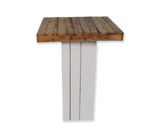 Statafel steigerhout mixed 80x80cm - steigerhouten blad