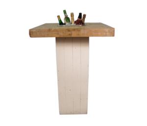 Statafel steigerhout mixed 80x80cm met koelbak