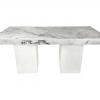 Dinertafel Marmer wit - 180x80cm