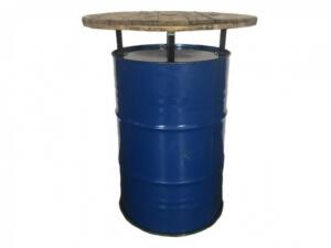 Statafel Olievat blauw