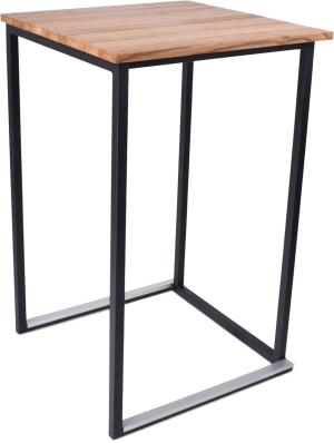 Statafel Cuba zwart/hout 70x70cm