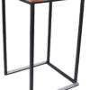 Statafel Cuba zwart/hout 70x70cm