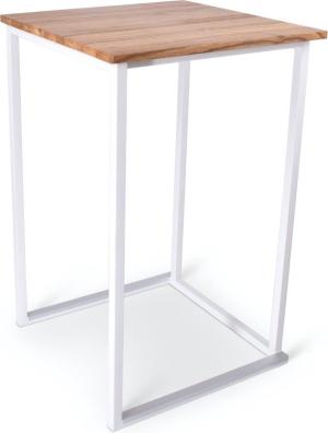 Statafel Cuba wit/hout 70x70cm