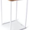 Statafel Cuba wit/hout 70x70cm