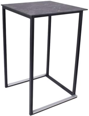 Statafel Cuba zwart/marmer 70x70cm