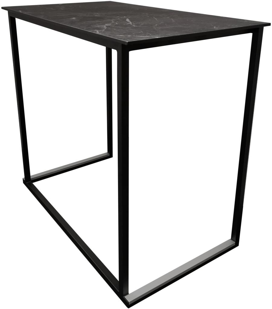 Statafel Cuba zwart/marmer 120x70cm