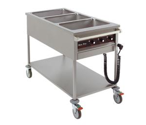 Bain marie wagen 3xGN excl. bakken