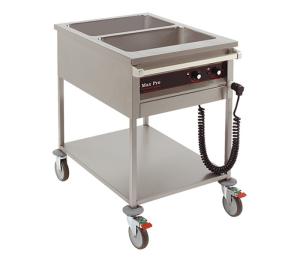 Au bain-marie wagen 2xGN exclusief bakken