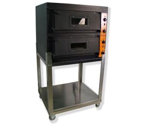 Pizzaoven 400V op onderstel, inclusief pizza schep & borstel