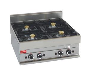 Fornuis 4-pits Modulair 70cm - gas