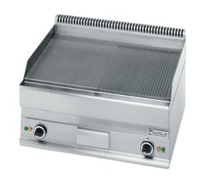 Bakplaat half glad/geribbeld Modulair 70cm - 400V