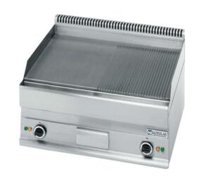Bakplaat half glad/geribbeld Modulair 70cm - 400V