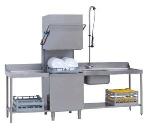 Doorschuif afwasmachine met spoeltafel rechts 400V