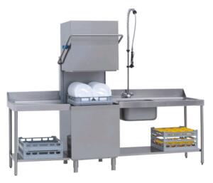 Doorschuif afwasmachine met spoeltafel rechts 400V