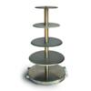 Bruidstaart standaard 5-plateau's RVS 65cm