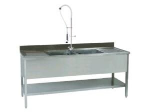 Spoeltafel dubbel incl. mengkraan / boiler