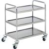 Serveerwagen RVS 3 plateau's