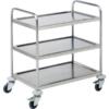Serveerwagen RVS 3 plateau's
