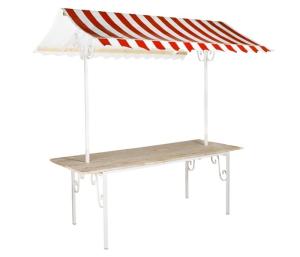 Franse marktkraam rood/wit